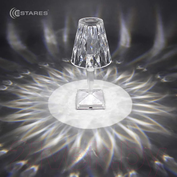 Изображение товара Прикроватная лампа Estares Crystal 3W R-ON/OFF-115x255-CLEAR/WHITE-DC5V/1A-IP20