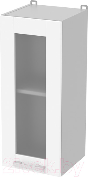 Изображение товара Шкаф навесной для кухни Интерлиния Компо ВШ30ст-720-1дв (белый платинум)