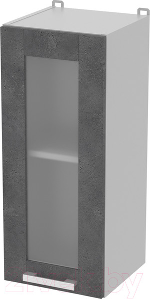 Изображение товара Шкаф навесной для кухни Интерлиния Компо ВШ30ст-720-1дв (бетон портленд)