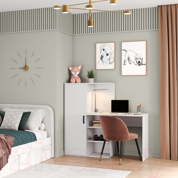 Изображение товара Письменный стол Mio Tesoro Лайт 1420 (белый)