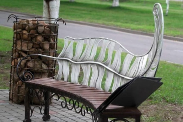 Изображение товара Скамья садовая Saniji Перо С1 1800x450x850