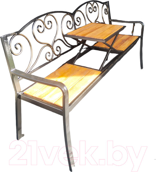 Изображение товара Скамья садовая Saniji Со столиком С34 1700x400x750