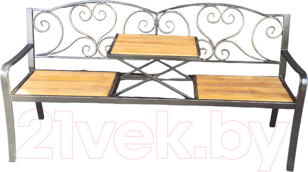 Изображение товара Скамья садовая Saniji Со столиком С34 1700x400x750