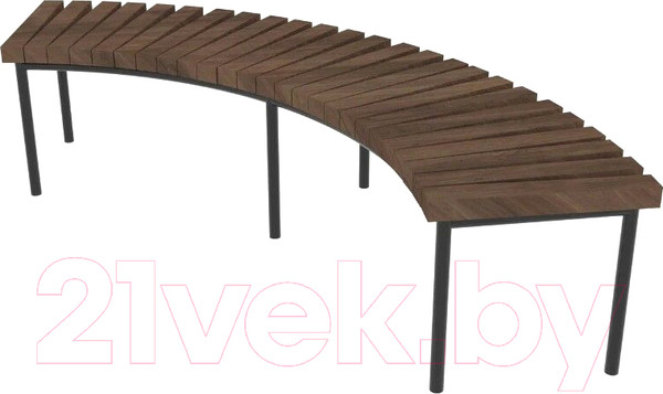 Изображение товара Скамья садовая Saniji Полукруглая С44 1660x400x450