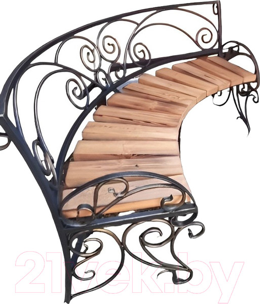 Изображение товара Скамья садовая Saniji Полукруглая С46 1600x400x900