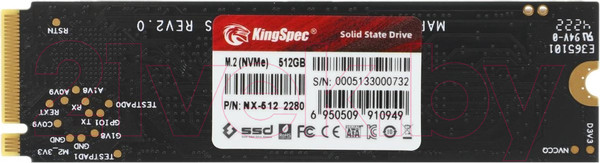 Изображение товара SSD диск KingSpec 512GB / NX-512