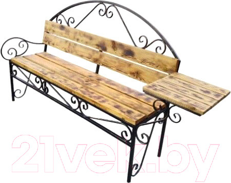 Изображение товара Скамья садовая Saniji Со столиком С50 1500x400x900