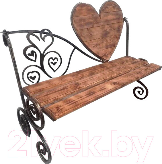 Изображение товара Скамья садовая Saniji Сердце С51 1600x400x900