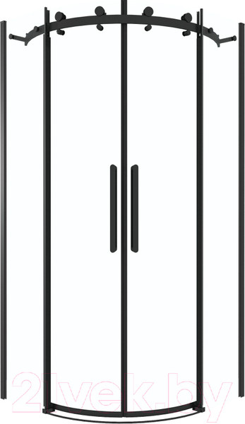 Изображение товара Душевой уголок Grossman Classic 100x100x195 / 301.K33.04.1010.21.00 (черный матовый/прозрачное стекло)