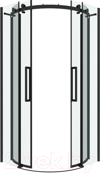 Изображение товара Душевой уголок Grossman Classic 100x100x195 / 301.K33.04.1010.21.00 (черный матовый/прозрачное стекло)