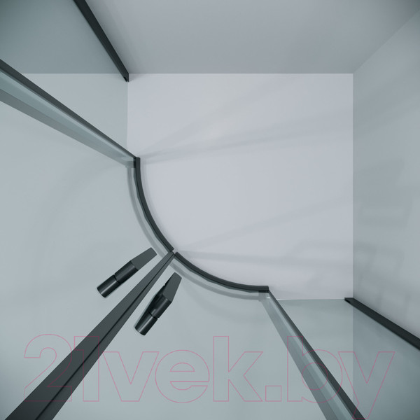 Изображение товара Душевой уголок Grossman Classic 100x100x195 / 301.K33.04.1010.21.00 (черный матовый/прозрачное стекло)