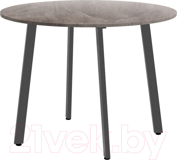 Изображение товара Обеденный стол Millwood Шанхай Л18 D1100 (бетон/графит)