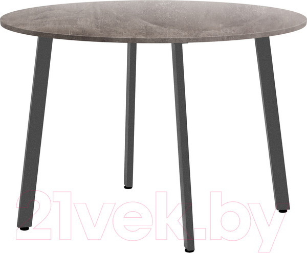 Изображение товара Обеденный стол Millwood Шанхай Л18 D1200 (бетон/графит)