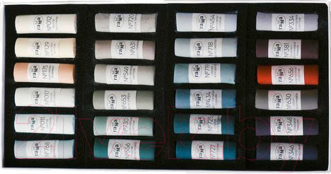 Изображение товара Набор сухой пастели ГАММА Серые тона / 108202324 (24цв)