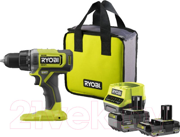Изображение товара Аккумуляторная дрель-шуруповерт Ryobi HP RDD18-2C42S (5133005521)
