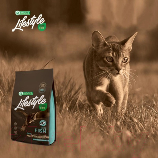 Изображение товара Сухой корм для кошек Nature's Protection Lifestyle с белой рыбой / NPLS45959 (1.5кг)