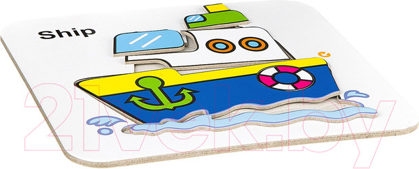Изображение товара Развивающая игра Bondibon Раскраска-пазл. Корабль / BB2347