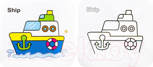 Изображение товара Развивающая игра Bondibon Раскраска-пазл. Корабль / BB2347