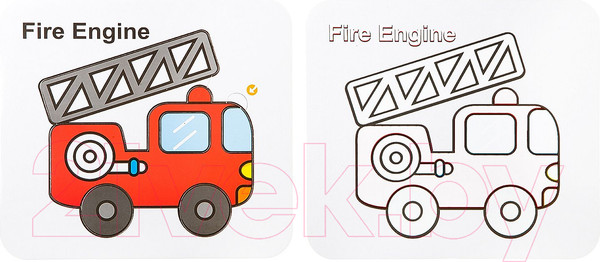 Изображение товара Развивающая игра Bondibon Раскраска-пазл. Пожарная машина / BB2348