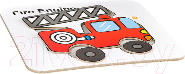 Изображение товара Развивающая игра Bondibon Раскраска-пазл. Пожарная машина / BB2348