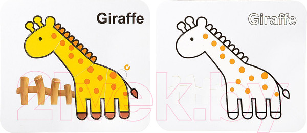 Изображение товара Развивающая игра Bondibon Раскраска-пазл. Жираф / BB2350