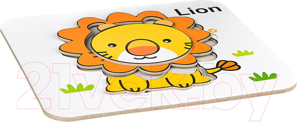 Изображение товара Развивающая игра Bondibon Раскраска-пазл. Лев / BB2351