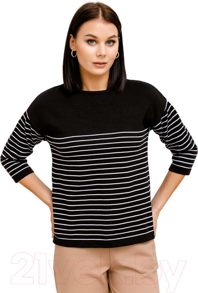 Изображение товара Джемпер Romgil ТЗ367  (р.158-164-88-94, черный/белый)