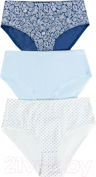 Изображение товара Комплект женских трусов Mark Formelle 412075-3 (р.114, абстрактный рисунок на молочном)
