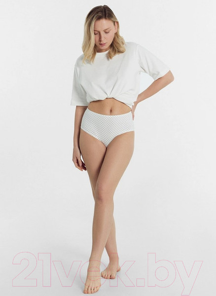 Изображение товара Комплект женских трусов Mark Formelle 412075-3 (р.114, абстрактный рисунок на молочном)