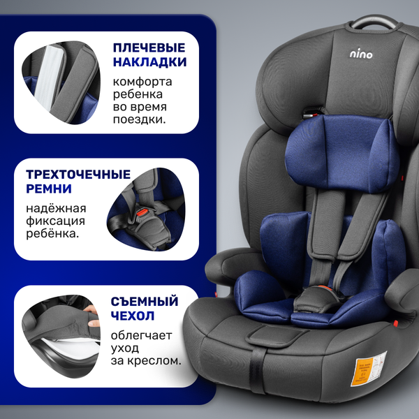 Изображение товара Автокресло NINO Simple ZY10 (черный/синий)