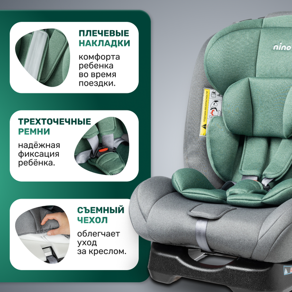 Изображение товара Автокресло NINO Comfort ZY02A (серый/зеленый)