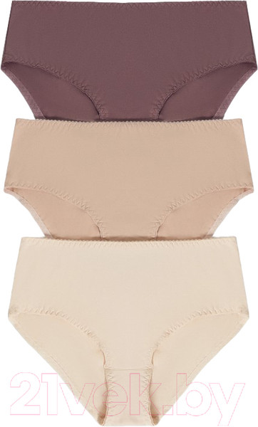 Изображение товара Комплект женских трусов Mark Formelle 412075-3 (р.102, кофейная роза1)