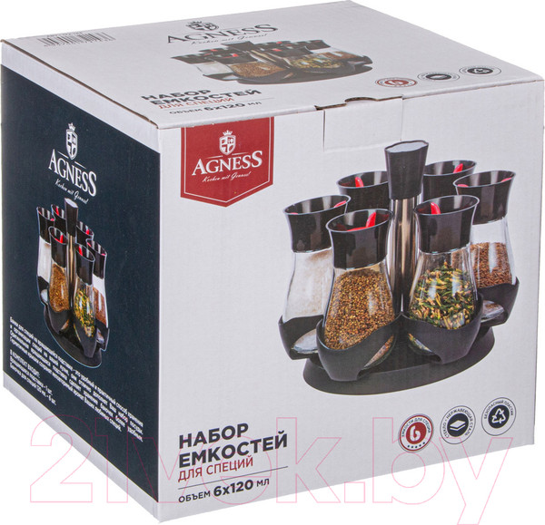 Изображение товара Набор для специй Agness 172-143 (6шт)