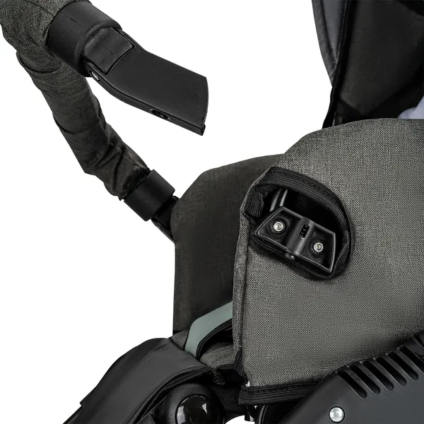 Изображение товара Детская универсальная коляска Alis Alvaro 2 в 1 (Al 10, темно-серый/светло-серый/шалфей кожа)