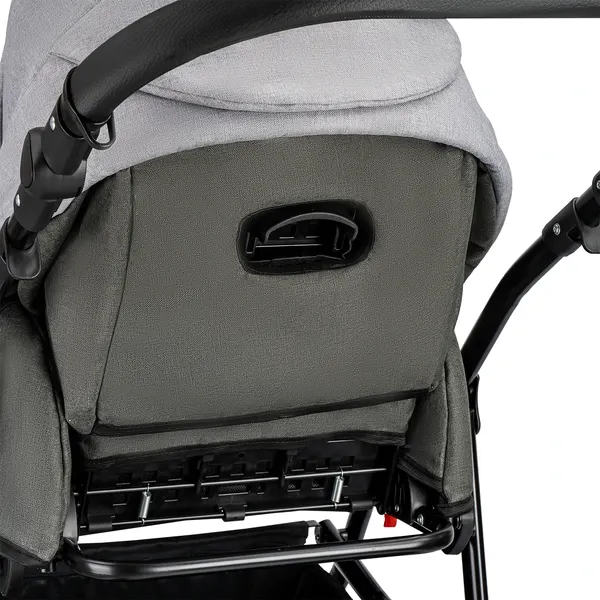 Изображение товара Детская универсальная коляска Alis Alvaro 2 в 1 (Al 10, темно-серый/светло-серый/шалфей кожа)