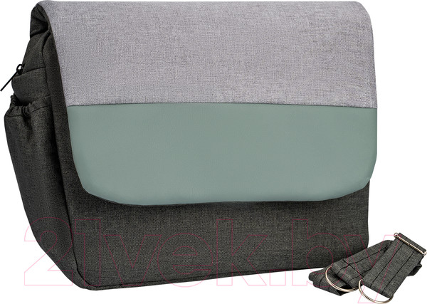 Изображение товара Детская универсальная коляска Alis Alvaro F 3 в 1 (Al 10, темно-серый/светло-серый/шалфей кожа)