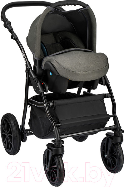 Изображение товара Детская универсальная коляска Alis Alvaro F 3 в 1 (Al 10, темно-серый/светло-серый/шалфей кожа)