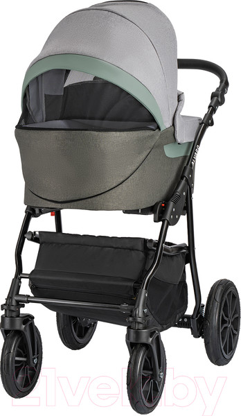 Изображение товара Детская универсальная коляска Alis Alvaro F 3 в 1 (Al 10, темно-серый/светло-серый/шалфей кожа)