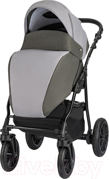 Изображение товара Детская универсальная коляска Alis Alvaro F 3 в 1 (Al 10, темно-серый/светло-серый/шалфей кожа)
