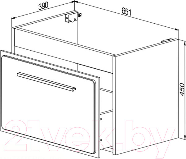Изображение товара Тумба под умывальник СанитаМебель Камелия-66.99 Д4