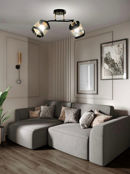 Изображение товара Потолочный светильник Aitin-Pro НПБ 02-2x60-101 / 9079/2 (черный/золото)