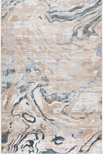 Изображение товара Коврик Radjab Carpet Бьянка Прямоугольник D007A / 7643RK-B (1.2x1.8, Cream Shirink/Blue Fdy)