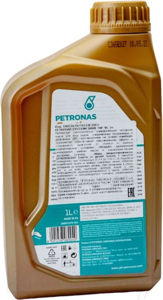 Изображение товара Моторное масло Petronas Syntium 3000 E 5W40 API SP ACEA A3/B4 70731E18EU (1л)