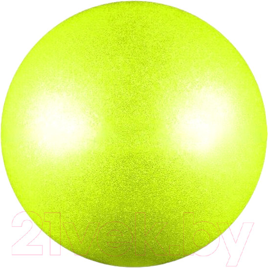 Изображение товара Мяч для художественной гимнастики Indigo Sport IN377 (лимонный с блестками)
