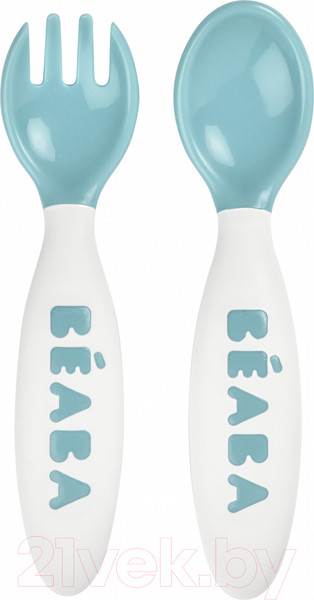Изображение товара Набор столовых приборов для кормления Beaba Set Of 2 2nd Age Fork + Blue 913398