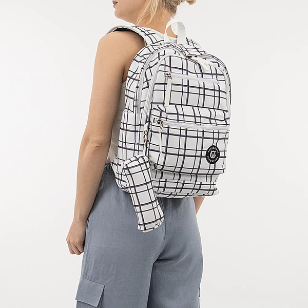 Изображение товара Школьный рюкзак Valigetti С пеналом / 308-1993-WHT (белый)