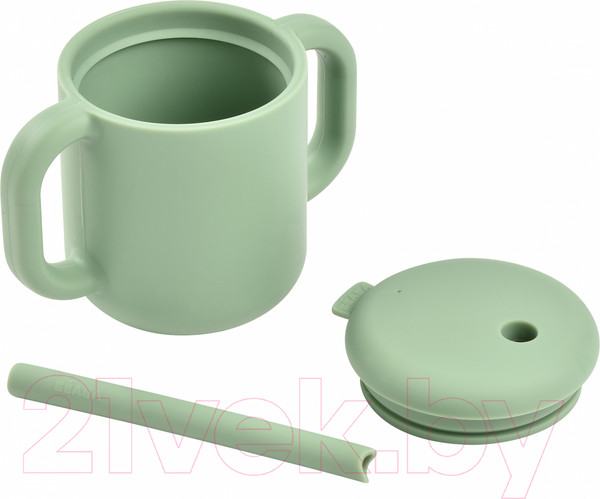 Изображение товара Поильник Beaba Tasse Paille Silicone S Green 913573