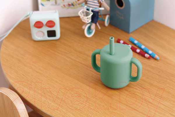 Изображение товара Поильник Beaba Tasse Paille Silicone S Green 913573