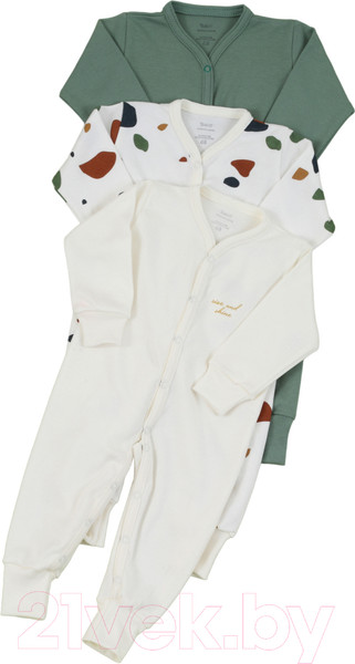 Изображение товара Набор комбинезонов для малышей Rant Mosaic на молнии / 1875/2 (р.80, зеленый)