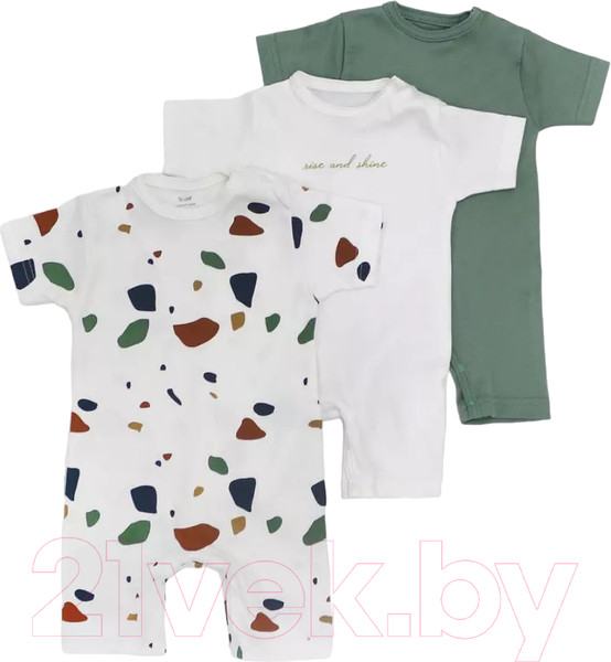 Изображение товара Набор комбинезонов для малышей Rant Mosaic / 1375/2 (р.80, зеленый)